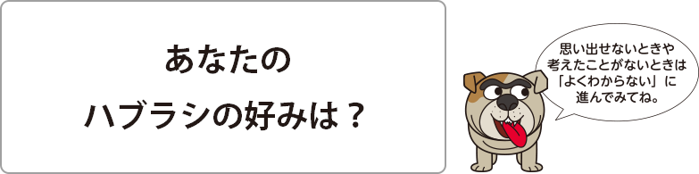 あなたのハブラシの好みは？